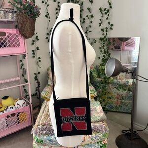 Nebraska Huskers Rhinestone Crossbody Game Day Bag